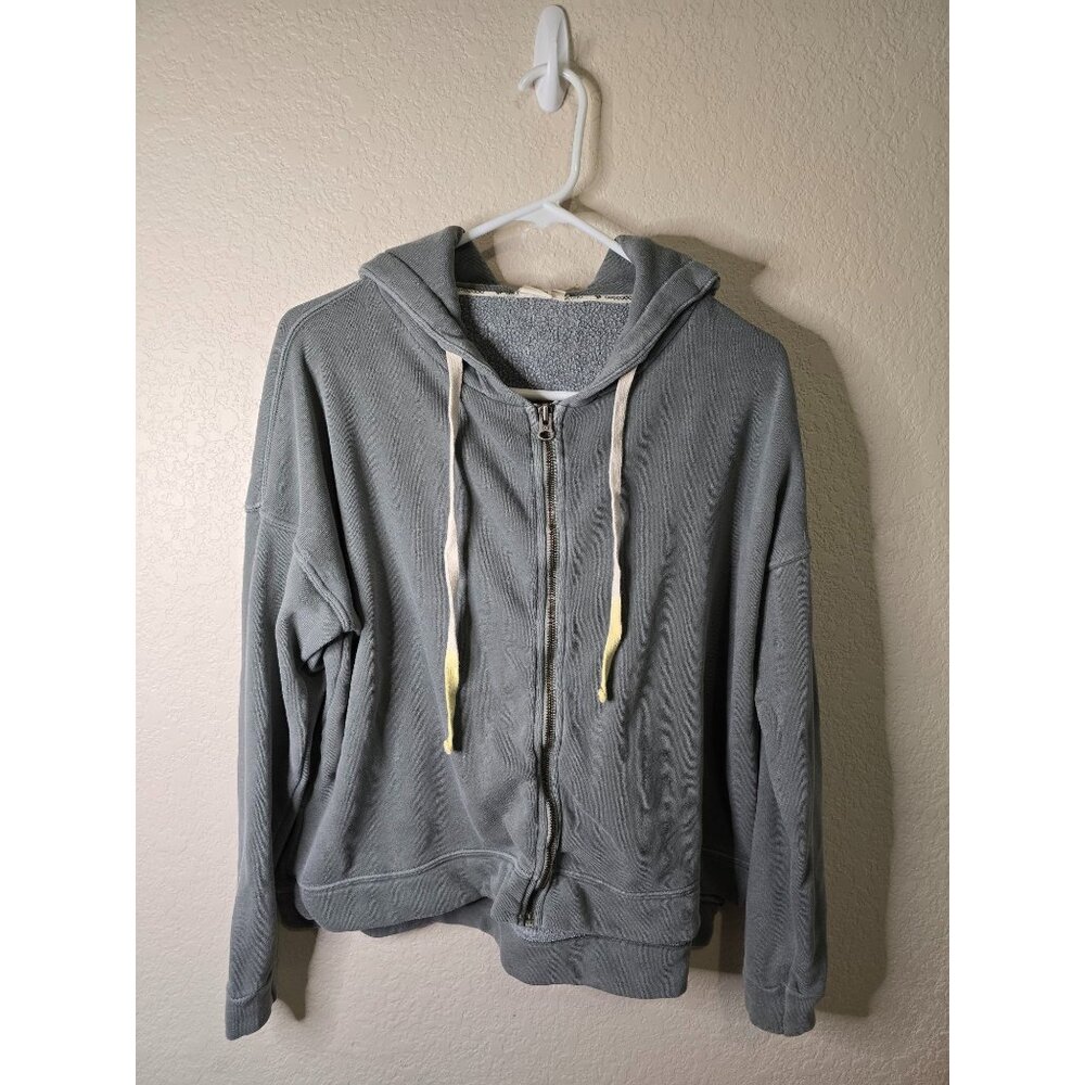 Avocado Gray Fleece-Lined Full Zip-Up Hoodie XS‎